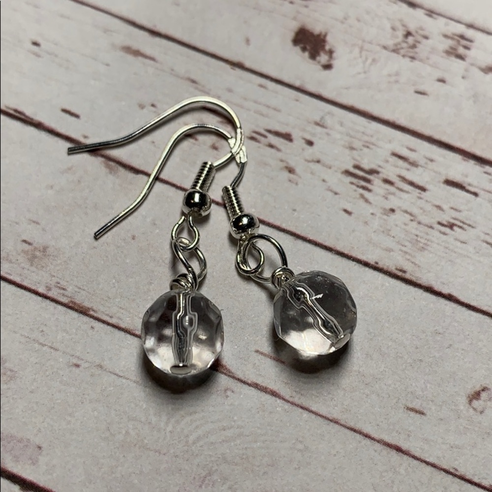 🌺Easycare SP faceted quartz Earrings by Susan Ray